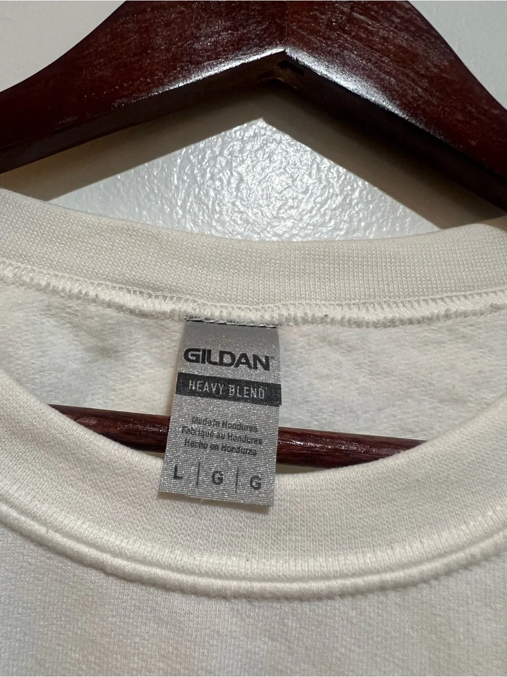 Custom Nike White Crewneck Sweatshirt with Pink Heart Logo - Picture 4 of 4